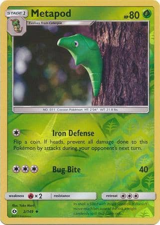 Metapod – 2/149 – Uncommon Reverse Holo