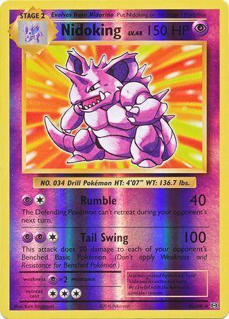 Nidoking – 45/108 – Rare Reverse Holo