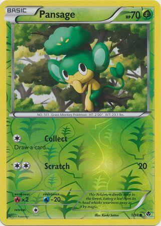 Pansage – 1/98 – Common Reverse Holo