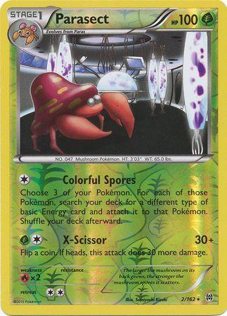 Parasect – 2/162 – Rare Reverse Holo