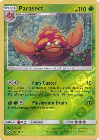 Parasect – 5/149 – Rare Reverse Holo
