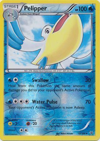 Pelipper – 19/108 – Uncommon Reverse Holo