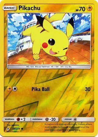 Pikachu – 54/214 – Common Reverse Holo