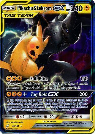 Pikachu – Zekrom GX – 33/181 – Ultra Rare