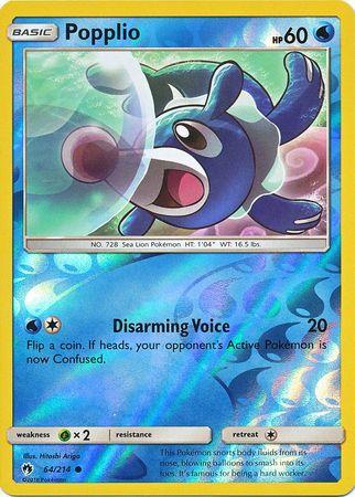 Popplio – 64/214 – Common Reverse Holo