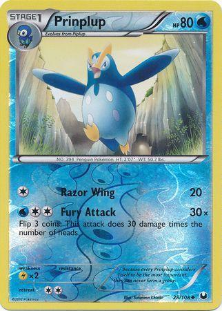 Prinplup – 28/108 – Uncommon Reverse Holo