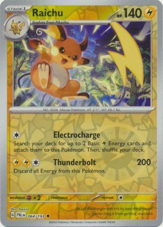 Raichu - 064/193 - Uncommon Reverse Holo