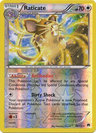Raticate – 88/122 – Rare Reverse Holo