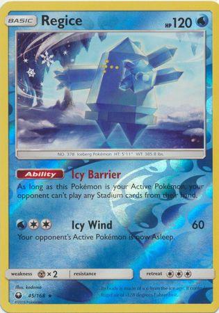 Regice – 45/168 – Rare Reverse Holo