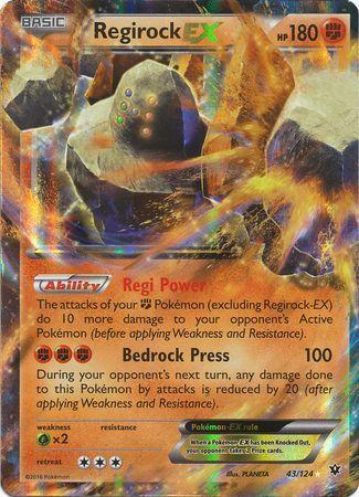 Regirock EX – 43/124 – Ultra Rare