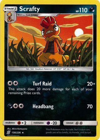 Scrafty - 138/236 - Rare Reverse Holo