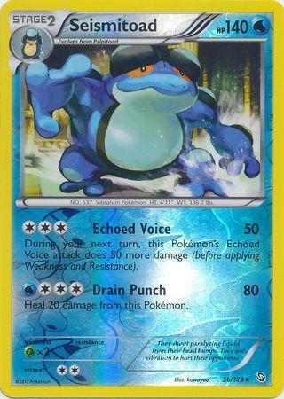 Seismitoad – 36/124 – Rare Reverse Holo