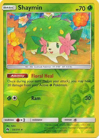 Shaymin – 33/214 – Holo Rare Reverse Holo