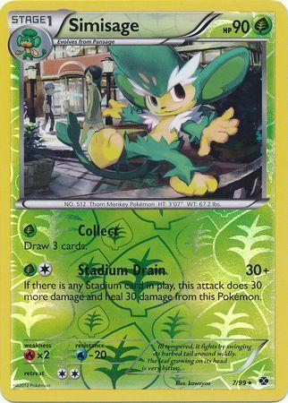 Simisage – 7/99 – Rare Reverse Holo