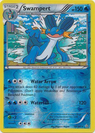 Swampert – 35/160 – Rare – Reverse Holo