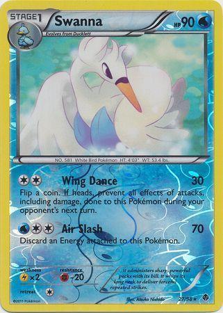 Swanna – 27/98 – Rare Reverse Holo
