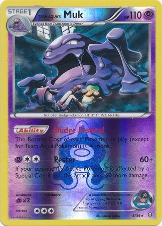 Team Aqua’s Muk – 8/34 – Holo Rare Reverse Holo
