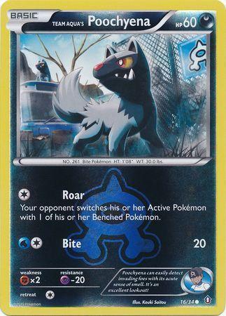 Team Aqua’s Poochyena – 16/34 – Common Reverse Holo