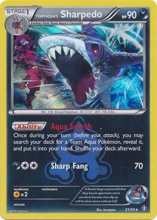 Team Aqua’s Sharpedo – 21/34 – Holo Rare