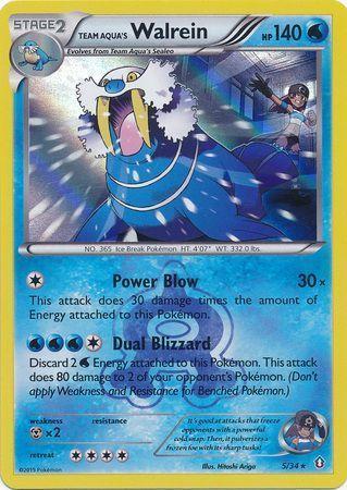 Team Aqua’s Walrein – 5/34 – Holo Rare