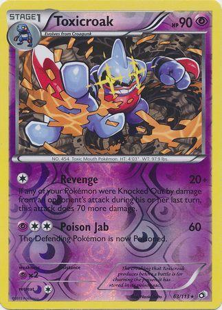 Toxicroak – 63/113 – Rare Reverse Holo