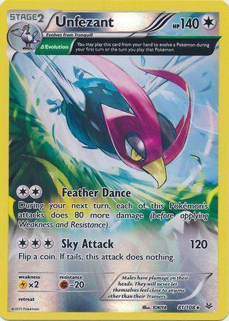 Unfezant – 81/108 – Rare Reverse Holo