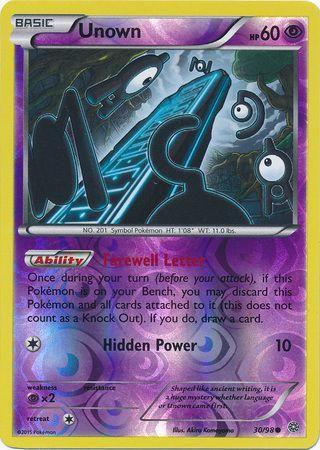 Unown – 30/98 – Common Reverse Holo