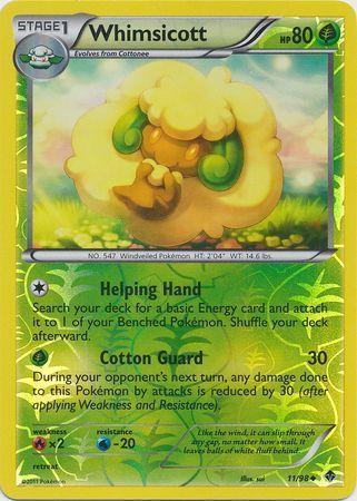 Whimsicott – 11/98 – Uncommon Reverse Holo