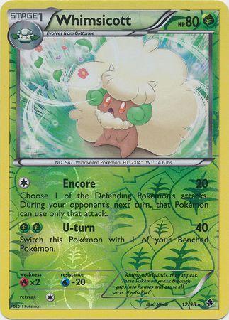 Whimsicott – 12/98 – Rare Reverse Holo