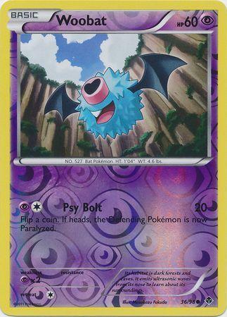 Woobat – 36/98 – Common Reverse Holo