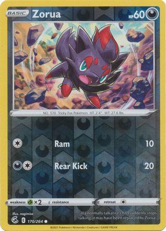 CARTE POKÉMON ZORUA 170/264 Reverse EB8 Poing de Fusion EUR 1,85 - FR