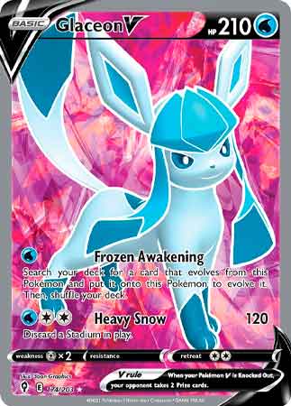 Glaceon V – 174/203 – Full Art Ultra Rare