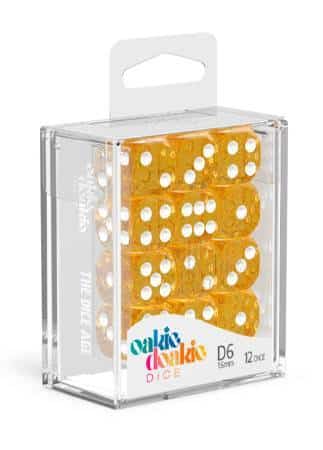 Dados 16mm Speckled Orange (12) OD D6