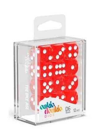 Dados 16mm Speckled Red (12) OD D6