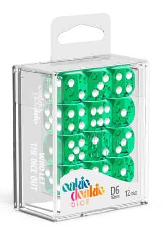 Dados 16mm Transparente Verde (12)
