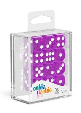 Dados 16mm Speckled Violeta (12) OD D6