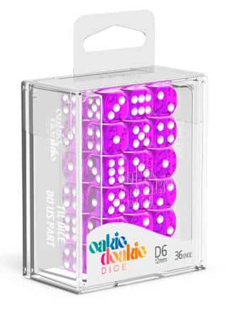 Dados 12mm Transparente Purpure (36)