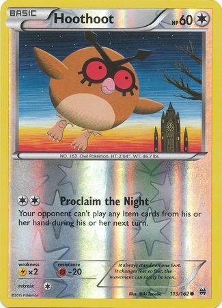 Hoothoot – 119/162 – Common Reverse Holo
