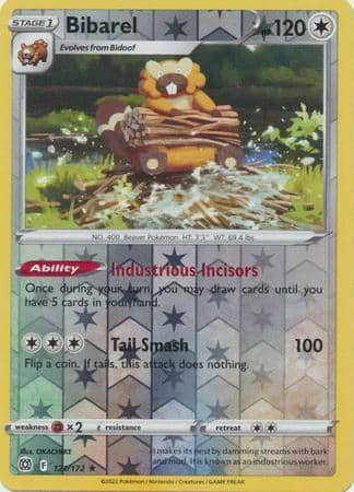Bibarel – 121/172 – Holo Rare Reverse Holo