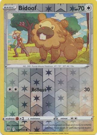 Bidoof – 120/172 – Common Reverse Holo