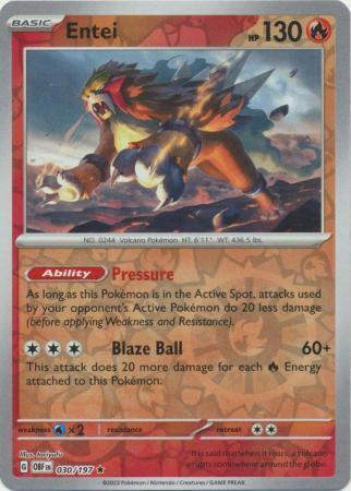Entei – 030/197 – Holo Rare Reverse Holo