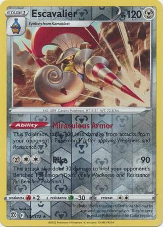 Escavalier – 101/172 – Rare Reverse Holo