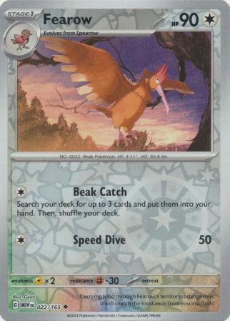 Fearow – 022/165 – Uncommon Reverse Holo