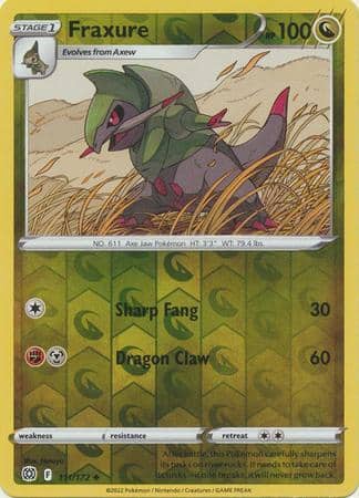 Fraxure - 111/172 - Uncommon Reverse Holo