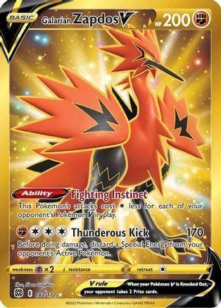 Galarian Zapdos V – 182/172 – Secret Rare
