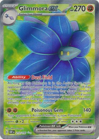 Glimmora ex 213/197 Full Art Ultra Rare SV03: Obsidian Flames NM Pokémon