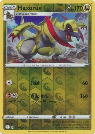 Haxorus – 112/172 – Rare Reverse Holo