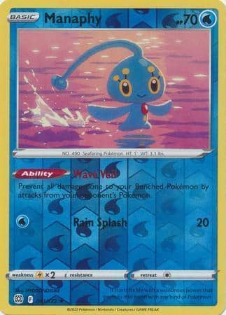 Manaphy – 041/172 – Rare Reverse Holo