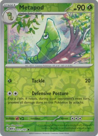 Metapod – 011/165 – Common Reverse Holo