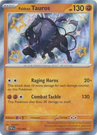 Paldean Tauros – 172/091 – Shiny Rare